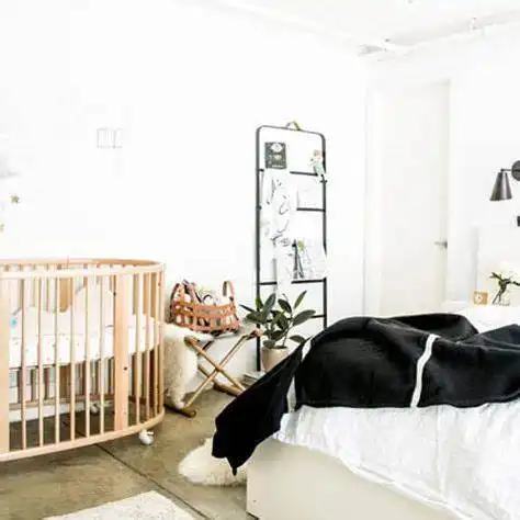 26 ways to successfully combine a master bedroom and nursery