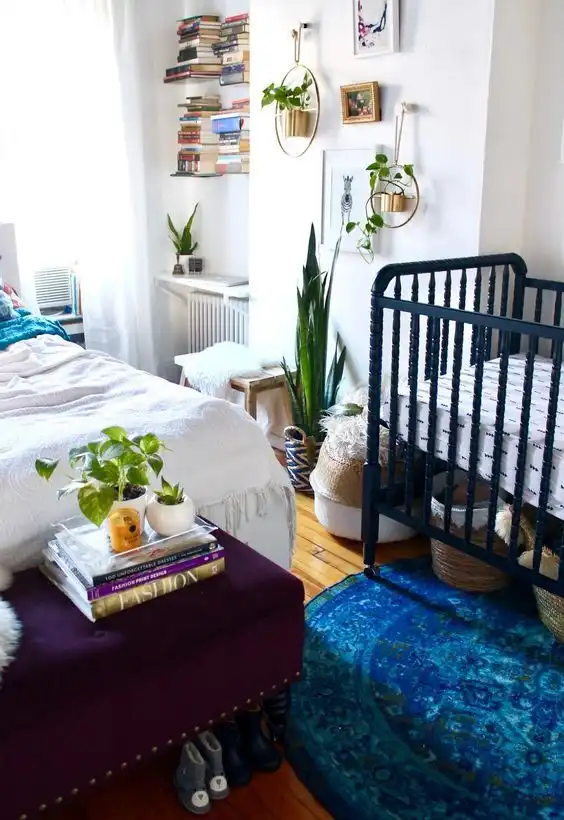 26 ways to successfully combine a master bedroom and nursery