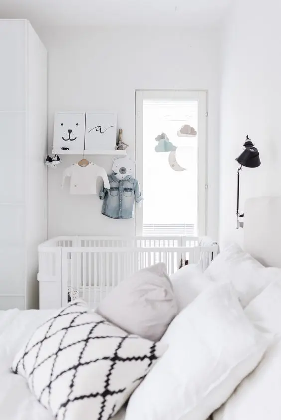 26 ways to successfully combine a master bedroom and nursery