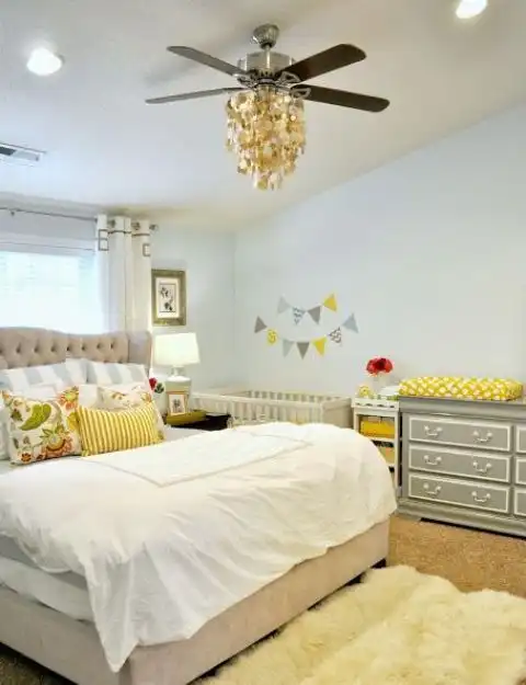 26 ways to successfully combine a master bedroom and nursery