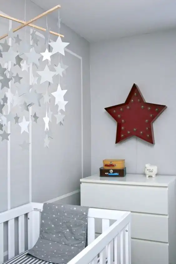 top 9 nursery decorating ideas in red and gray