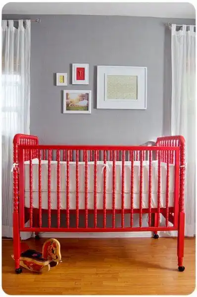 top 9 nursery decorating ideas in red and gray